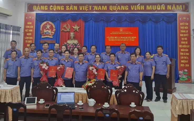 Cà Mau điều động, bổ nhiệm 4 phó viện trưởng Viện KSND khu vực