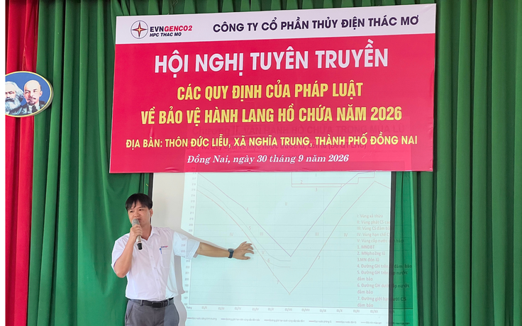 Thủy điện Thác Mơ tuyên truyền pháp luật về bảo vệ hành lang hồ chứa năm 2026