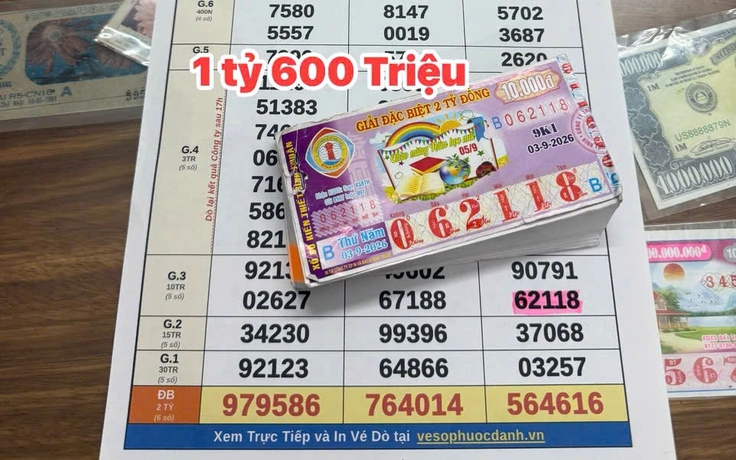 Chi 1,6 triệu mua vé, người đàn ông ở Vĩnh Long trúng 1,6 tỉ xổ số miền Nam