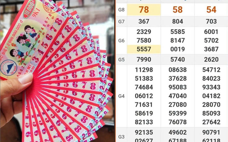 Nhờ dãy số đẹp 345678, nhiều người may mắn trúng xổ số miền Nam