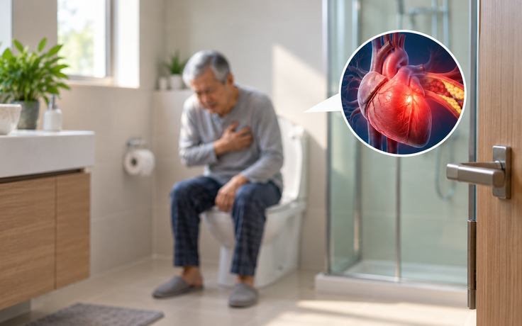 Đau tim khi đi vệ sinh: Bác sĩ cảnh báo thói quen nhiều người mắc