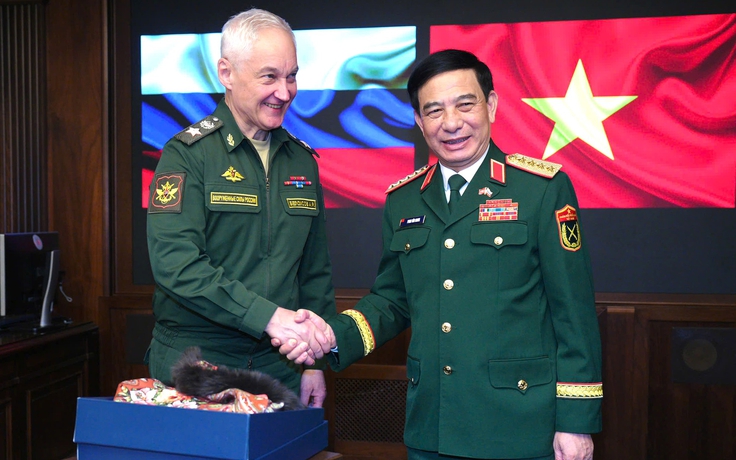 Đại tướng Phan Văn Giang hội kiến Bộ trưởng Quốc phòng Nga