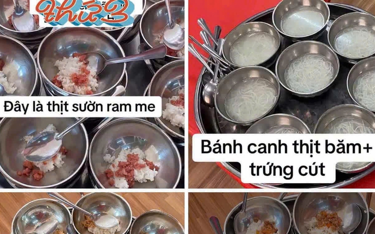 Suất ăn của trẻ bị phản ánh sơ sài, xã kiểm tra trường mầm non