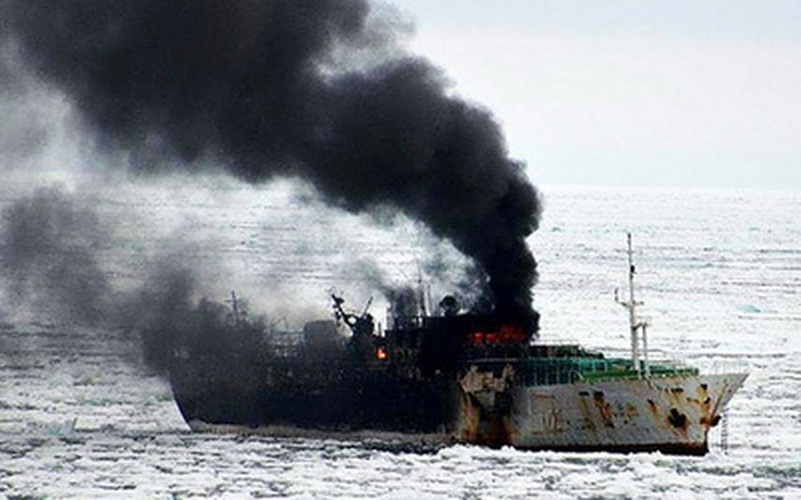 Vụ tàu cá Hàn Quốc bị cháy: Máy bay di tản lên đường đến Nam Cực
