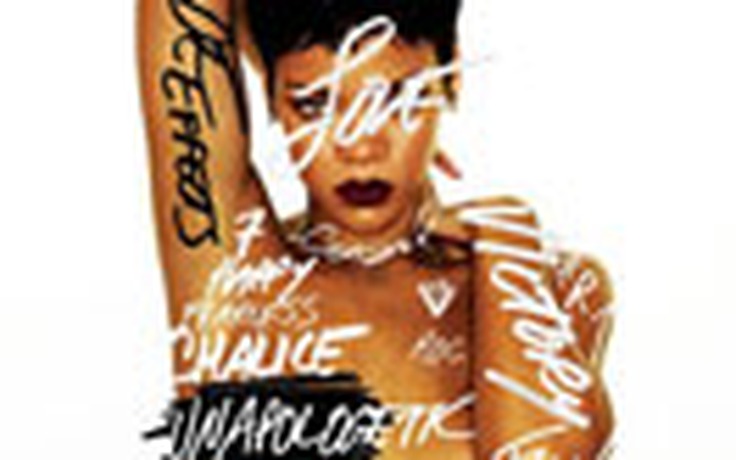 Rihanna ngực trần táo bạo trên bìa album mới