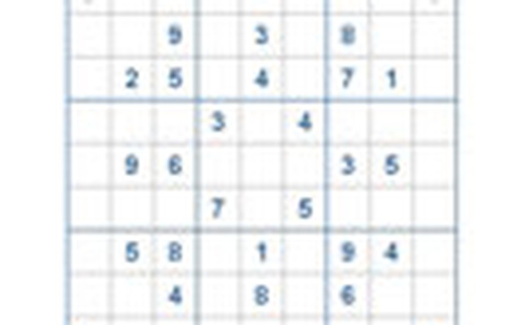 Mời các bạn thử sức với ô số Sudoku 2173 mức độ Khó