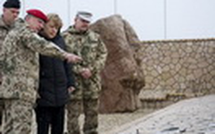 Thủ tướng Đức Merkel bất ngờ thăm Afghanistan