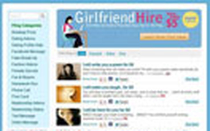 Website cho thuê bạn gái