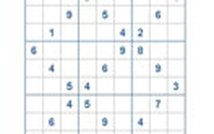 Mời các bạn thử sức với ô số Sudoku 1986 mức độ Khó