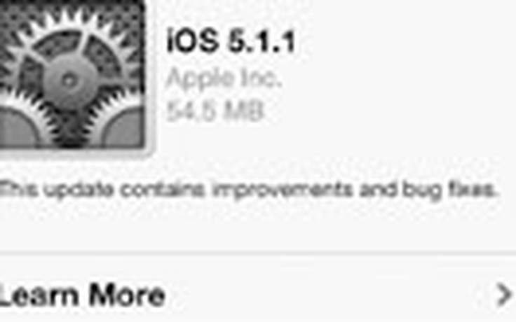 Cập nhật iOS 5.1.1 từ xa