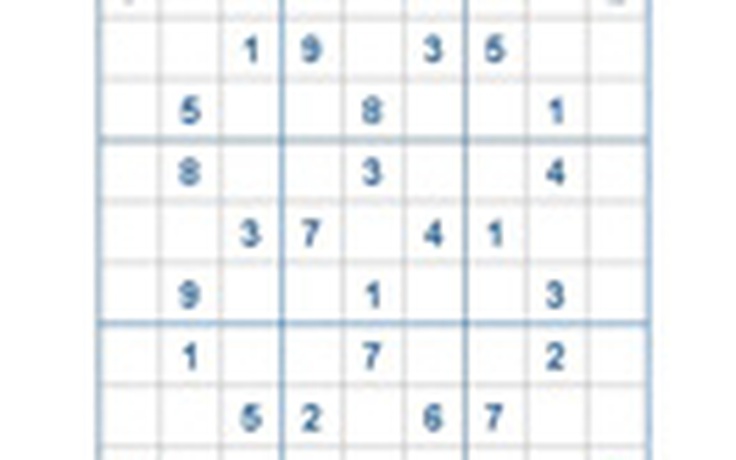 Mời các bạn thử sức với ô số Sudoku 1991 mức độ Khó
