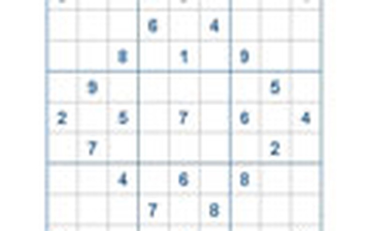 Mời các bạn thử sức với ô số Sudoku 2075 mức độ Khó