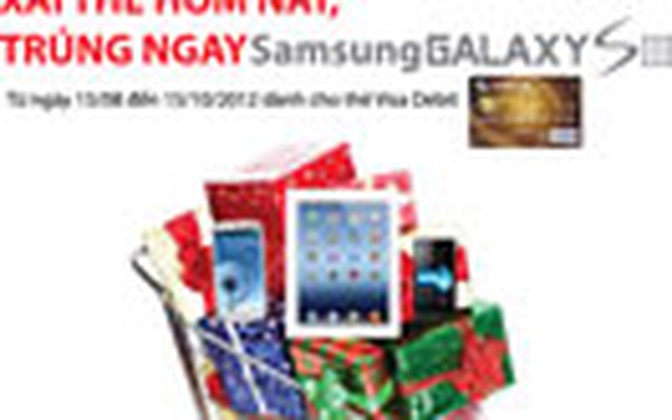 Sử dụng thẻ Eximbank Visa Debit trúng ngay Samsung Galaxy SIII