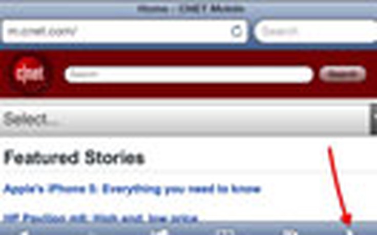 Lướt web toàn màn hình trong iOS 6