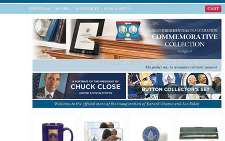 Cửa hàng đồ lưu niệm trực tuyến về ông Obama
