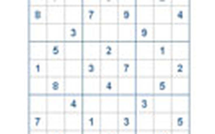 Mời các bạn thử sức với ô số Sudoku 2209 mức độ Rất khó