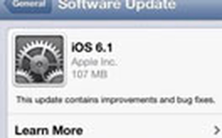 Apple chính thức trình làng bản iOS 6.1