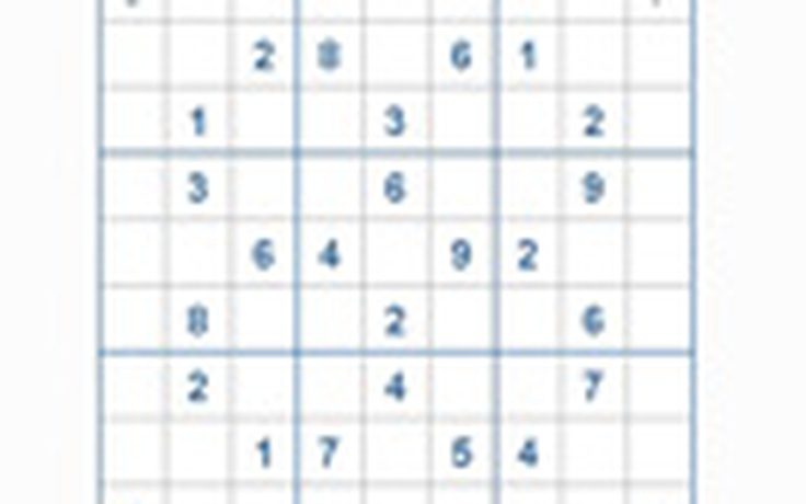 Mời các bạn thử sức với ô số Sudoku 2491 mức độ Khó