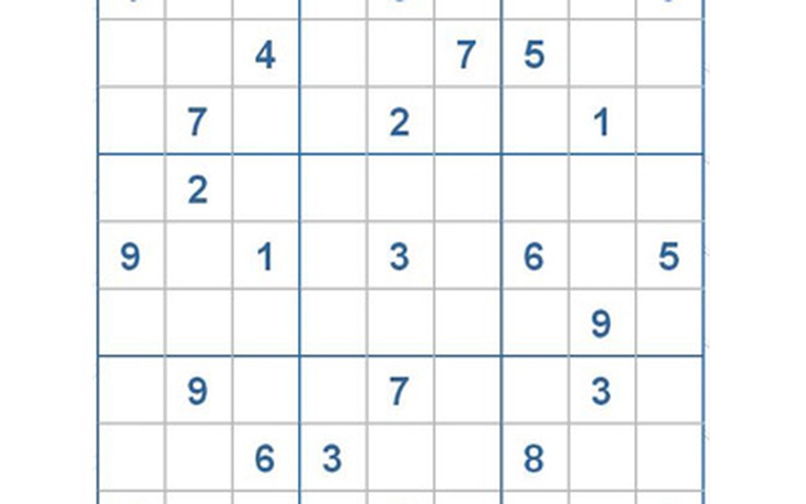 Mời các bạn thử sức với ô số Sudoku 2494 mức độ Khó