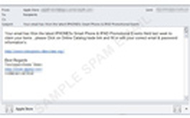 Xuất hiện email giả mạo tặng iPhone 5S miễn phí