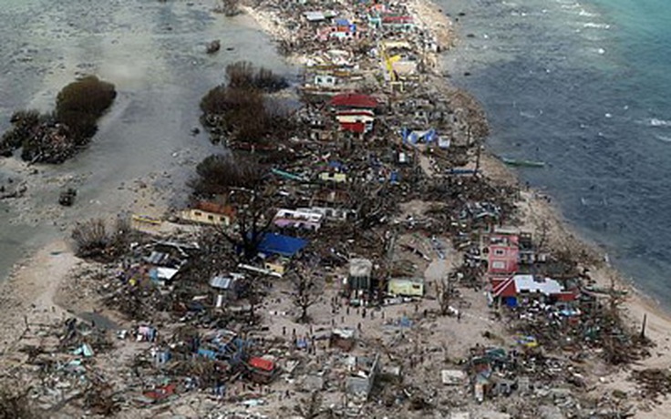 Siêu bão Hải Yến gây ngập cao 5 m tại Tacloban