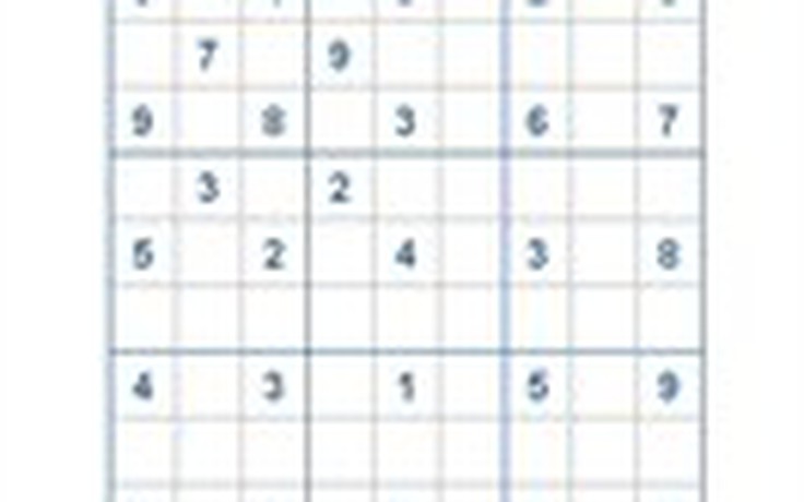 Mời các bạn thử sức với ô số Sudoku 2552 mức độ Rất khó