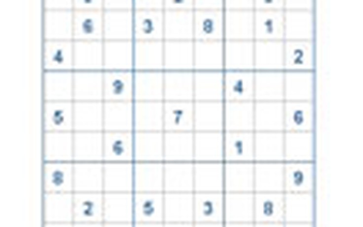 Mời các bạn thử sức với ô số Sudoku 2538 mức độ Rất khó