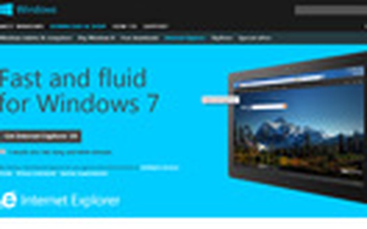 Microsoft phát hành bản chính thức IE 10 cho Windows 7