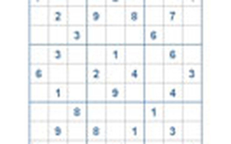 Mời các bạn thử sức với ô số Sudoku 2237 mức độ Rất Khó
