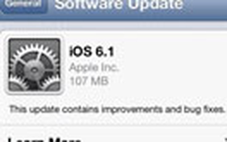 Apple lên kế hoạch sửa lỗi cho iOS 6.1