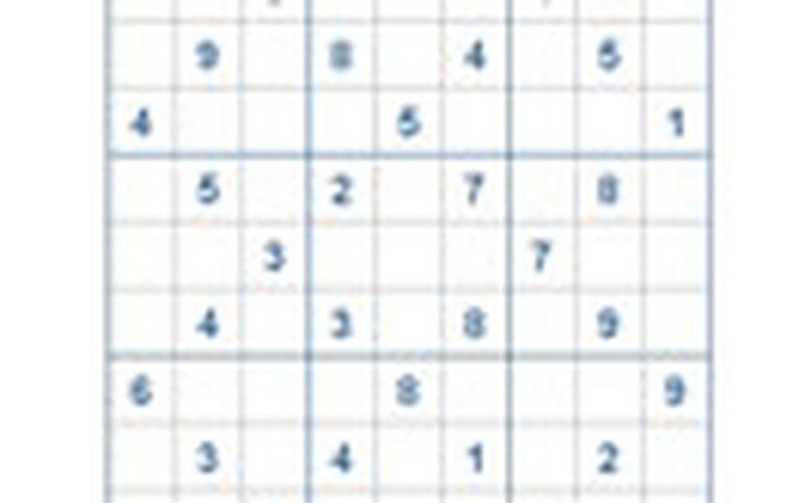 Mời các bạn thử sức với ô số Sudoku 2283 mức độ Khó