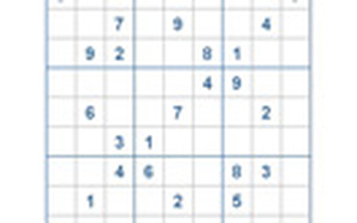 Mời các bạn thử sức với ô số Sudoku 2295 mức độ Khó