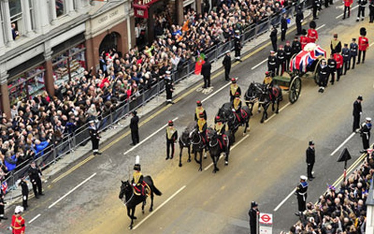 Hơn 4.000 cảnh sát bảo vệ lễ tang bà Thatcher