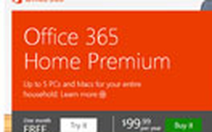 Office 365 Home Premium chạm mốc 1 triệu người dùng