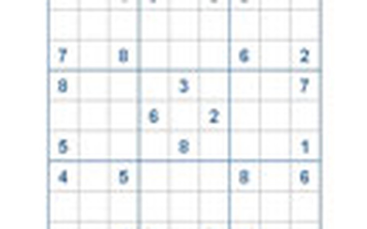 Mời các bạn thử sức với ô số Sudoku 2399 mức độ Khó