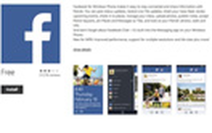 Facebook trên Windows Phone 8 "thoát xác" beta