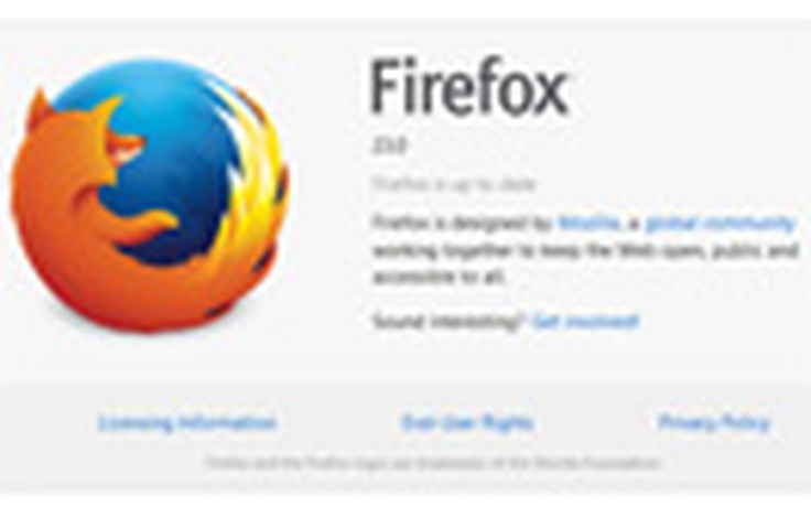 Firefox 23 xuất hiện với logo mới