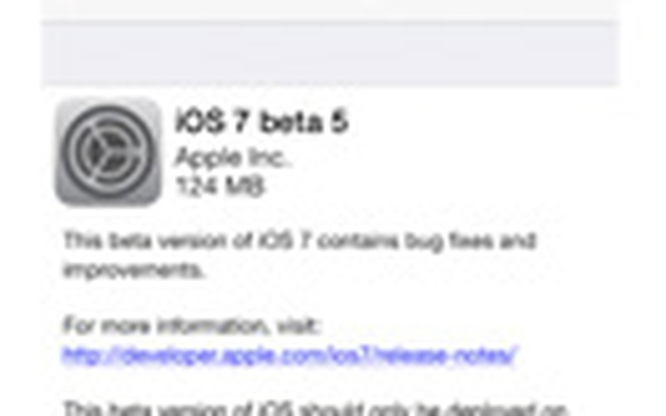 Apple tung ra bản iOS 7 beta 5