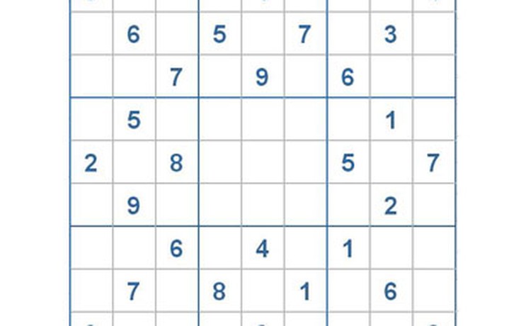 Mời các bạn thử sức với ô số Sudoku 2579 mức độ Khó