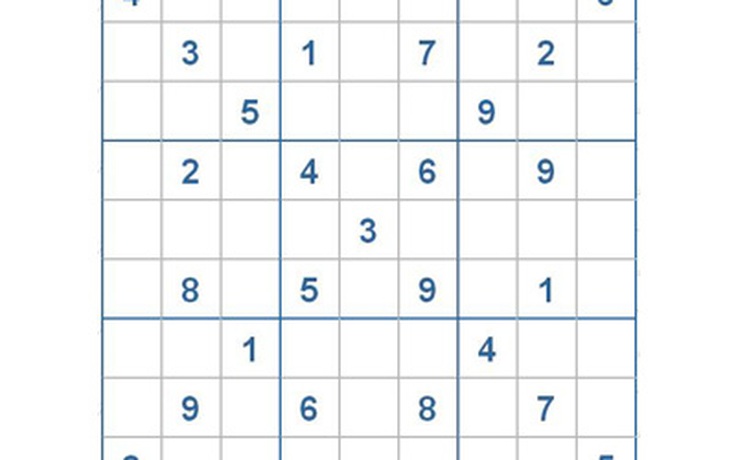 Mời các bạn thử sức với ô số Sudoku 2594 mức độ Rất Khó