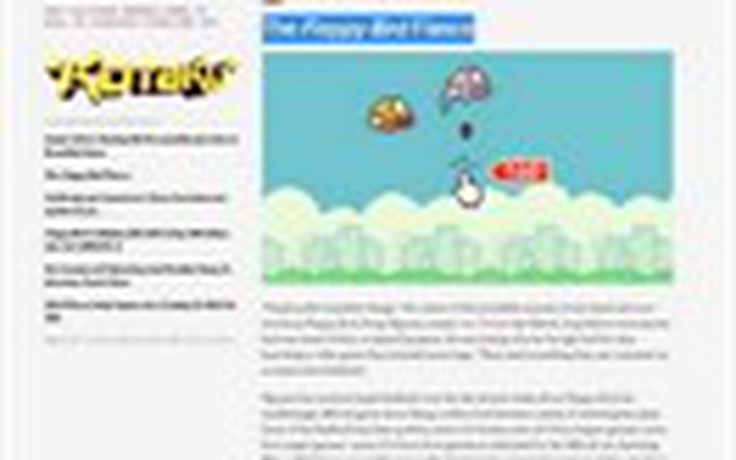 Trang web uy tín của Mỹ xin lỗi 'cha đẻ' Flappy Bird
