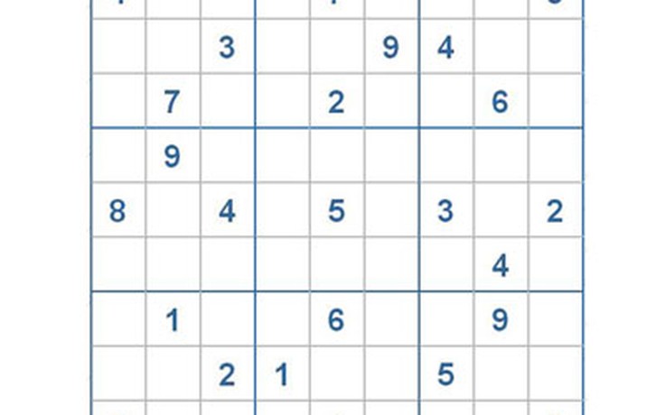 Mời các bạn thử sức với ô số Sudoku 2598 mức độ Khó