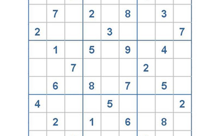 Mời các bạn thử sức với ô số Sudoku 2612 mức độ Khó