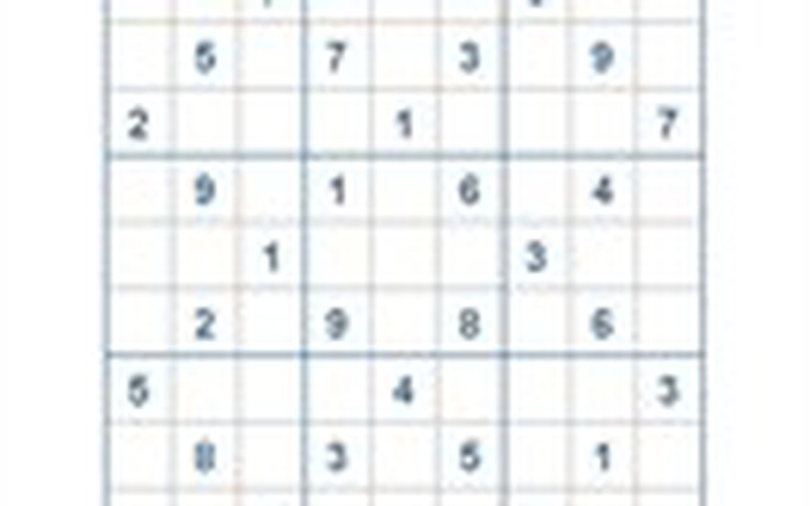 Mời các bạn thử sức với ô số Sudoku 2643 mức độ Rất Khó