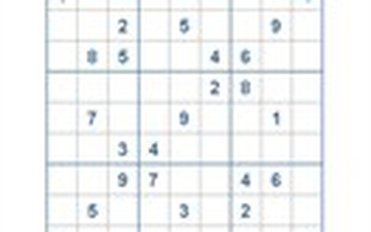 Mời các bạn thử sức với ô số Sudoku 2616 mức độ Khó