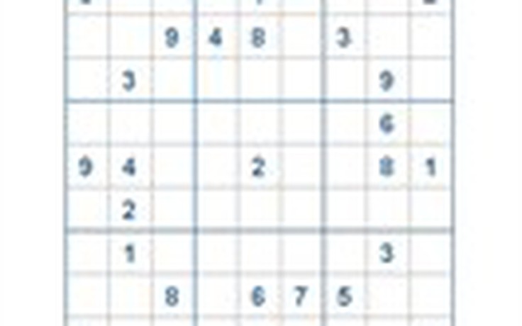 Mời các bạn thử sức với ô số Sudoku 2721 mức độ Khó