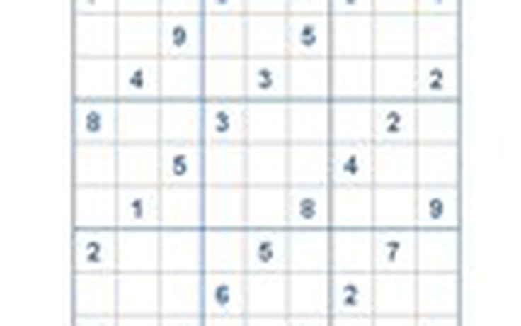 Mời các bạn thử sức với ô số Sudoku 2724 mức độ Khó