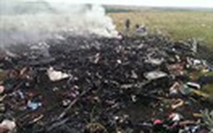 Hình ảnh tang thương khủng khiếp từ vụ máy bay MH17 rơi