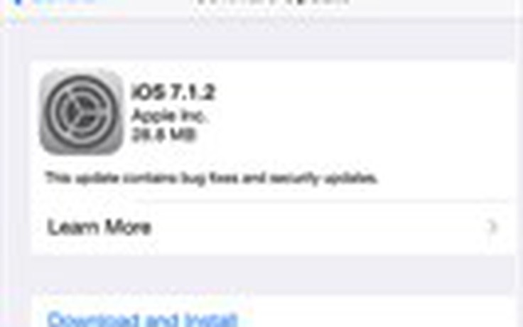 Apple cung cấp bản iOS 7.1.2 và OS X 10.9.4