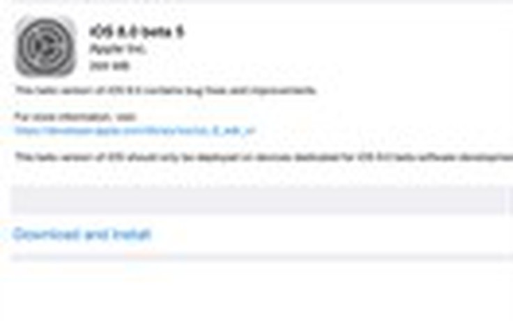 Apple tung bản cập nhật beta 5 cho iOS 8 và OS X 10.10